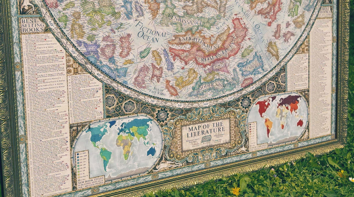 Map of the Literature artwork in a home