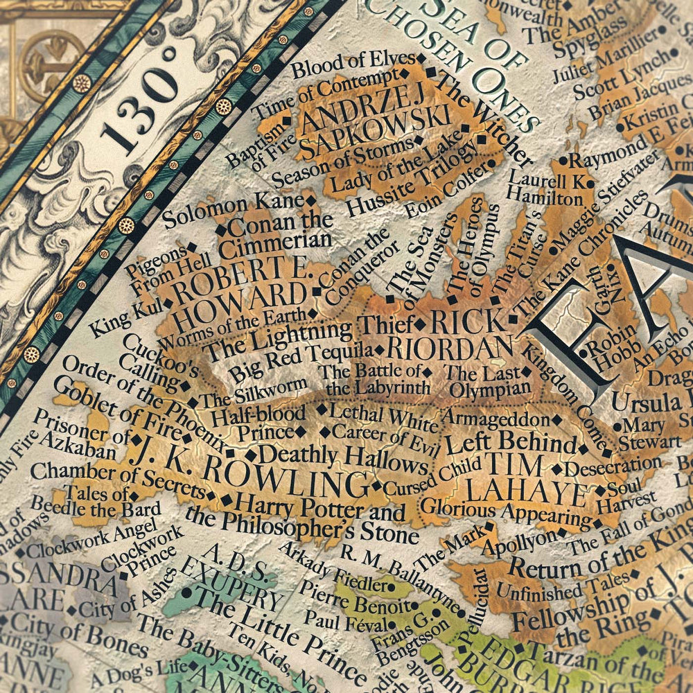 Fantasy authors and familiar stories on the Map of the Literature