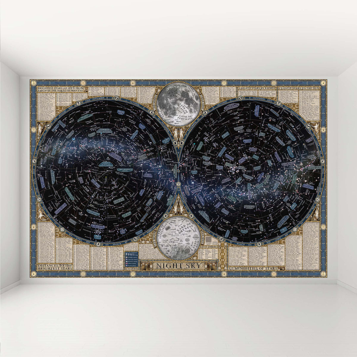 Map of the Night Sky - Mural