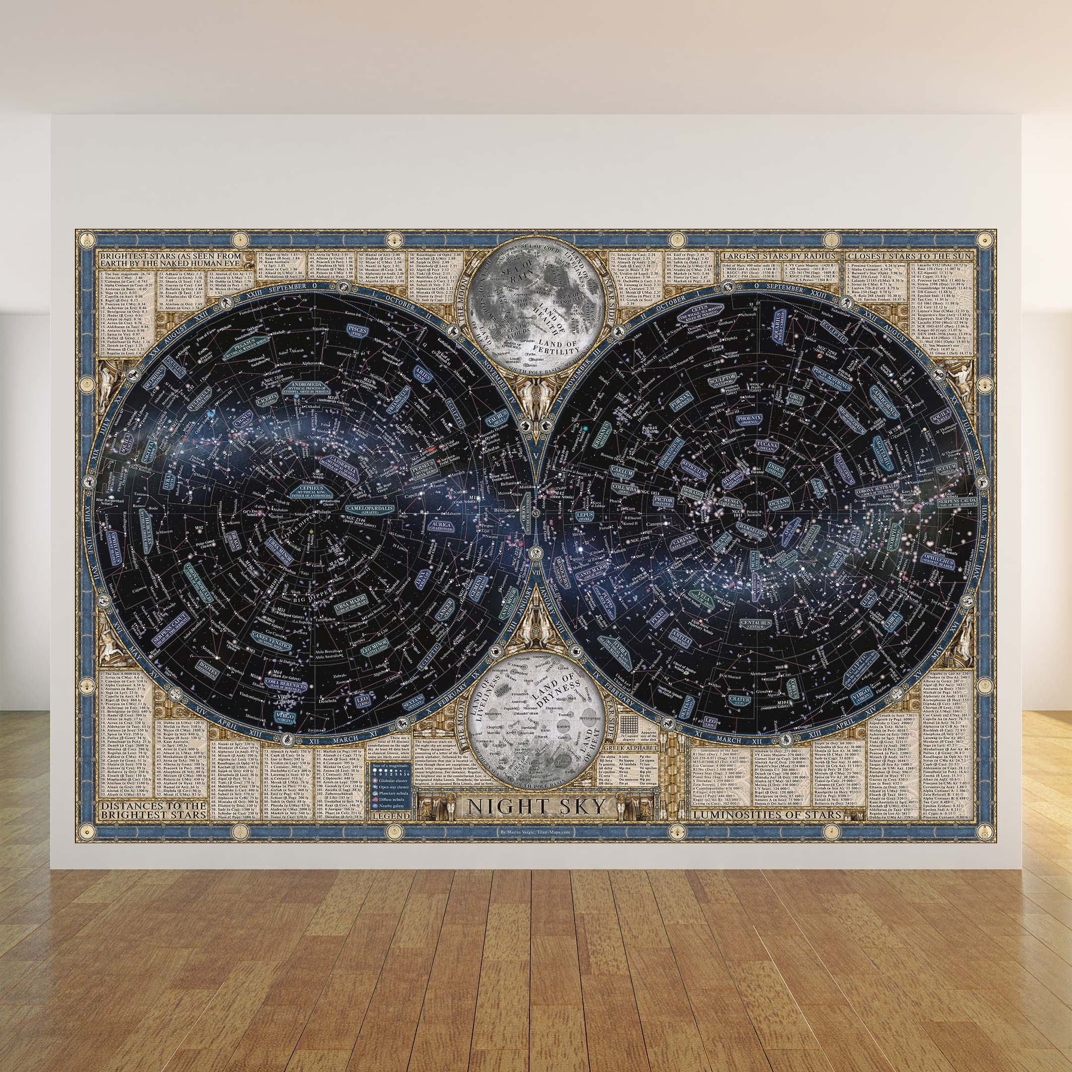 Map of the Night Sky - Mural TEST