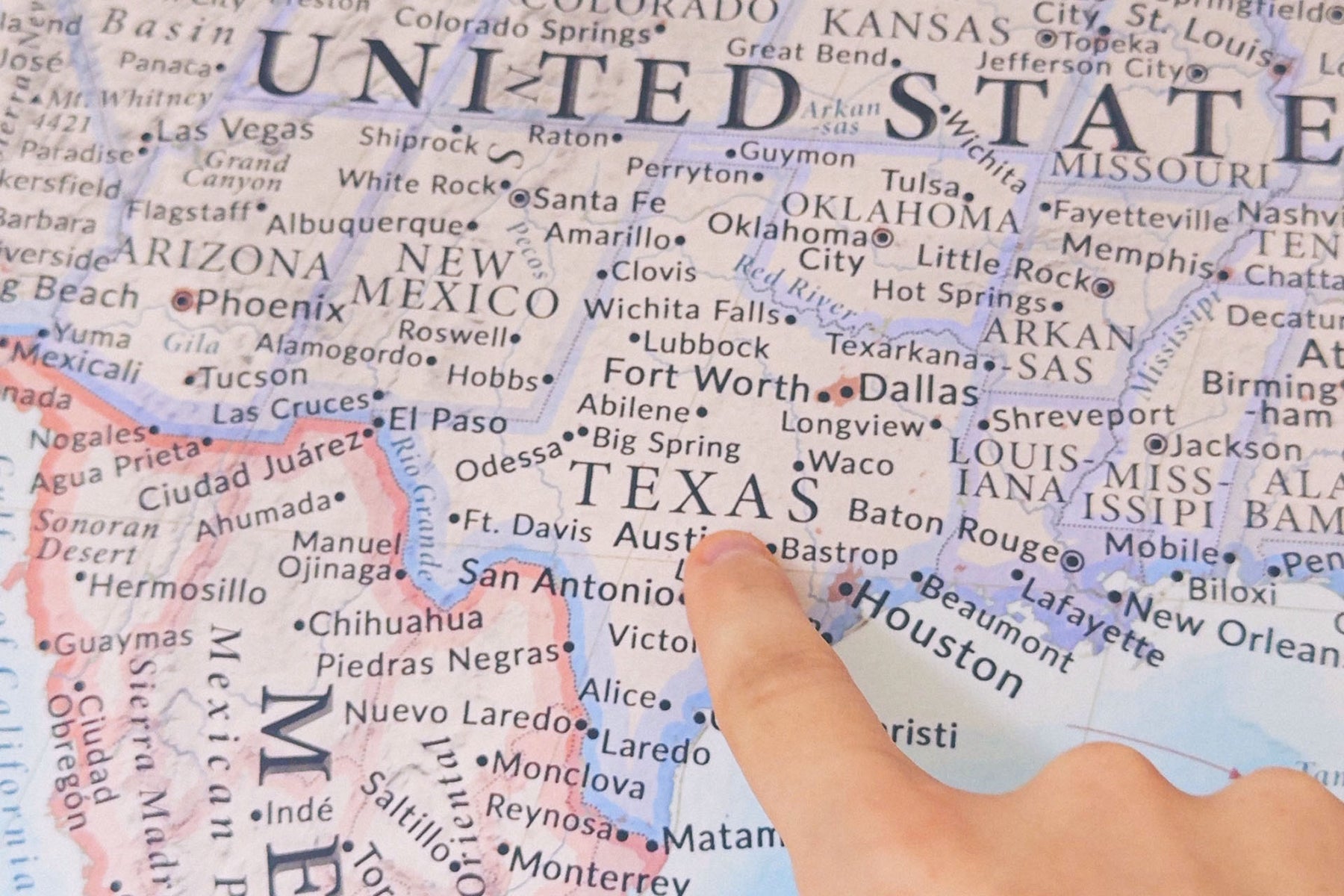 The World map viewed at a different distance